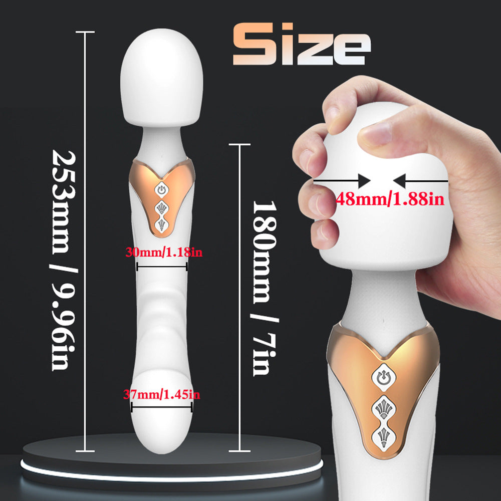 Large Size USB Charging Double Head Double Shock Vibrator