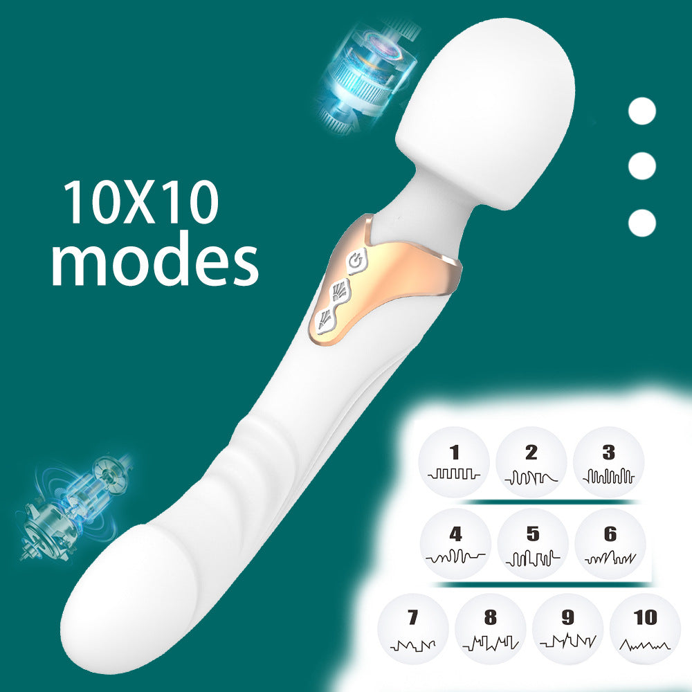 Large Size USB Charging Double Head Double Shock Vibrator